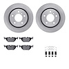 6512-31313 Brake Rotors w/5000 Advanced Brake Pads Kit with Hardware, 1999-2006 BMW, Position: Rear - image 1