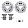 6512-31327 Brake Rotors w/5000 Advanced Brake Pads Kit with Hardware, 2000-2006 BMW, Position: Rear - image 1