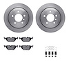 6512-31340 Brake Rotors w/5000 Advanced Brake Pads Kit with Hardware, 2001-2005 BMW, Position: Rear - image 1