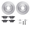 6512-31418 Brake Rotors w/5000 Advanced Brake Pads Kit with Hardware, 2011-2012 BMW, Position: Front - image 1