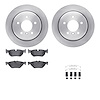 6512-31437 Brake Rotors w/5000 Advanced Brake Pads Kit with Hardware, 2006-2015 BMW, Position: Rear - image 1