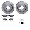 6512-31463 Brake Rotors w/5000 Advanced Brake Pads Kit with Hardware, 2008-2013 BMW, Position: Rear - image 1