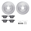 6512-31537 Brake Rotors w/5000 Advanced Brake Pads Kit with Hardware, 2011-2015 BMW, Position: Rear - image 1