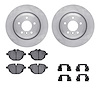 6512-31548 Brake Rotors w/5000 Advanced Brake Pads Kit with Hardware, 2011-2016 BMW, Position: Rear - image 1