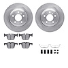 6512-31564 Brake Rotors w/5000 Advanced Brake Pads Kit with Hardware, 2012-2020 BMW, Position: Rear - image 1