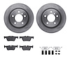 6512-31575 Brake Rotors w/5000 Advanced Brake Pads Kit with Hardware, 2012-2021 BMW, Position: Rear - image 1