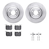 6512-31582 Brake Rotors w/5000 Advanced Brake Pads Kit with Hardware, 2013-2020 BMW, Position: Front - image 1