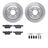 6512-31598 Brake Rotors w/5000 Advanced Brake Pads Kit with Hardware, 2013-2020 BMW, Position: Rear - image 1