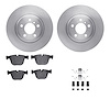 6512-31669 Brake Rotors w/5000 Advanced Brake Pads Kit with Hardware, 2007-2019 BMW, Position: Rear - image 1