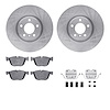 6512-31673 Brake Rotors w/5000 Advanced Brake Pads Kit with Hardware, 2007-2018 BMW, Position: Front - image 1