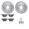 6512-31678 Brake Rotors w/5000 Advanced Brake Pads Kit with Hardware, 2008-2019 BMW, Position: Rear - image 1