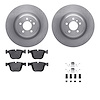 6512-31698 Brake Rotors w/5000 Advanced Brake Pads Kit with Hardware, 2010-2014 BMW, Position: Rear - image 1