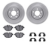 6512-31709 Brake Rotors w/5000 Advanced Brake Pads Kit with Hardware, 2011-2018 BMW, Position: Rear - image 1