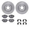 6512-31710 Brake Rotors w/5000 Advanced Brake Pads Kit with Hardware, 2015-2018 BMW, Position: Rear - image 1