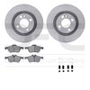 6512-32028 Brake Rotors w/5000 Advanced Brake Pads Kit with Hardware, 2002-2008 Mini, Position: Front - image 3