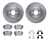 6512-32052 Brake Rotors w/5000 Advanced Brake Pads Kit with Hardware, 2007-2015 Mini, Position: Front - image 1