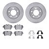 6512-32064 Brake Rotors w/5000 Advanced Brake Pads Kit with Hardware, 2011-2012 Mini, Position: Front - image 1