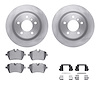 6512-32073 Brake Rotors w/5000 Advanced Brake Pads Kit with Hardware, 2011-2016 Mini, Position: Front - image 1