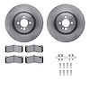 6512-32089 Brake Rotors w/5000 Advanced Brake Pads Kit with Hardware, 2013-2013 Mini, Position: Front - image 1