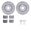 6512-32106 Brake Rotors w/5000 Advanced Brake Pads Kit with Hardware, 2015-2019 Mini, Position: Front - image 1