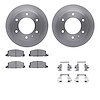 6512-37022 Brake Rotors w/5000 Advanced Brake Pads Kit with Hardware, 1986-1986 GM, Position: Front - image 1