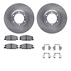 6512-37027 Brake Rotors w/5000 Advanced Brake Pads Kit with Hardware, 1986-1986 GM, Position: Front - image 1