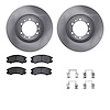 6512-37037 Brake Rotors w/5000 Advanced Brake Pads Kit with Hardware, 1992-2002 Multiple Makes/Models, Position: Front - image 1