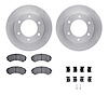 6512-37046 Brake Rotors w/5000 Advanced Brake Pads Kit with Hardware, 2001-2004 Multiple Makes/Models, Position: Front - image 1