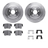 6512-39137 Brake Rotors w/5000 Advanced Brake Pads Kit with Hardware, 2006-2014 Mopar, Position: Rear - image 1