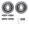 6512-40158 Brake Rotors w/5000 Advanced Brake Pads Kit with Hardware, 2000-2004 Mopar, Position: Front - image 1
