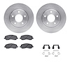 6512-40179 Brake Rotors w/5000 Advanced Brake Pads Kit with Hardware, 2007-2017 Multiple Makes/Models, Position: Front - image 1