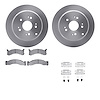 6512-40206 Brake Rotors w/5000 Advanced Brake Pads Kit with Hardware, 1973-1974 Mopar, Position: Front