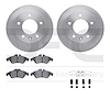 6512-40253 Brake Rotors w/5000 Advanced Brake Pads Kit with Hardware, 2002-2006 Multiple Makes/Models, Position: Front - image 1