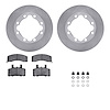 6512-40285 Brake Rotors w/5000 Advanced Brake Pads Kit with Hardware, 1988-2000 Multiple Makes/Models, Position: Front - image 1