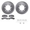 6512-40289 Brake Rotors w/5000 Advanced Brake Pads Kit with Hardware, 1990-1993 Mopar, Position: Front - image 1
