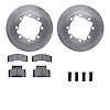 6512-40306 Brake Rotors w/5000 Advanced Brake Pads Kit with Hardware, 1992-2000 Multiple Makes/Models, Position: Front - image 1