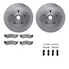 6512-40432 Brake Rotors w/5000 Advanced Brake Pads Kit with Hardware, 2003-2003 Mopar, Position: Front - image 1