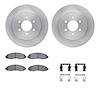 6512-40438 Brake Rotors w/5000 Advanced Brake Pads Kit with Hardware, 2003-2004 Mopar, Position: Front - image 1
