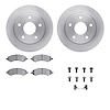 6512-40462 Brake Rotors w/5000 Advanced Brake Pads Kit with Hardware, 2005-2010 Multiple Makes/Models, Position: Front - image 1