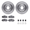 6512-40468 Brake Rotors w/5000 Advanced Brake Pads Kit with Hardware, 2008-2008 Mopar, Position: Front - image 1