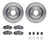 6512-40469 Brake Rotors w/5000 Advanced Brake Pads Kit with Hardware, 2009-2016 Multiple Makes/Models, Position: Front - image 1