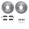 6512-40504 Brake Rotors w/5000 Advanced Brake Pads Kit with Hardware, 2014-2021 Mopar, Position: Rear - image 1