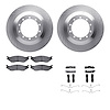 6512-40507 Brake Rotors w/5000 Advanced Brake Pads Kit with Hardware, 2005-2017 Multiple Makes/Models, Position: Front, Rear - image 1