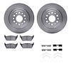 6512-40528 Brake Rotors w/5000 Advanced Brake Pads Kit with Hardware, Fits Select Mopar, Position: Rear - image 1