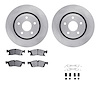 6512-42064 Brake Rotors w/5000 Advanced Brake Pads Kit with Hardware, Fits Select Mopar, Position: Front - image 1