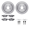 6512-42071 Brake Rotors w/5000 Advanced Brake Pads Kit with Hardware, Fits Select Mopar, Position: Rear - image 1
