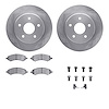 6512-42105 Brake Rotors w/5000 Advanced Brake Pads Kit with Hardware, 2008-2012 Mopar, Position: Front - image 1