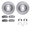 6512-42111 Brake Rotors w/5000 Advanced Brake Pads Kit with Hardware, 2015-2015 Mopar, Position: Front - image 1