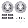 6512-42112 Brake Rotors w/5000 Advanced Brake Pads Kit with Hardware, Fits Select Mopar, Position: Front - image 1