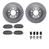 6512-42124 Brake Rotors w/5000 Advanced Brake Pads Kit with Hardware, Fits Select Mopar, Position: Rear - image 1